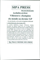 1997 ROTHMANS MCLAREN TRO SWEDEN FERRARI MICHAEL PRESS CHAMPION - Vintage Photograph