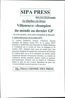 1997 ROTHMANS MCLAREN TRO SWEDEN FERRARI MICHAEL PRESS CHAMPION - Vintage Photograph