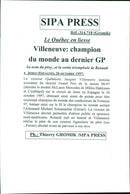 1997 ROSSE TICIT MCLAREN PAUL FERRARI PRESS PARIS CHAMPION - Vintage Photograph