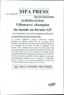 1997 ROSSE TICIT MCLAREN PAUL FERRARI PRESS PARIS CHAMPION - Vintage Photograph