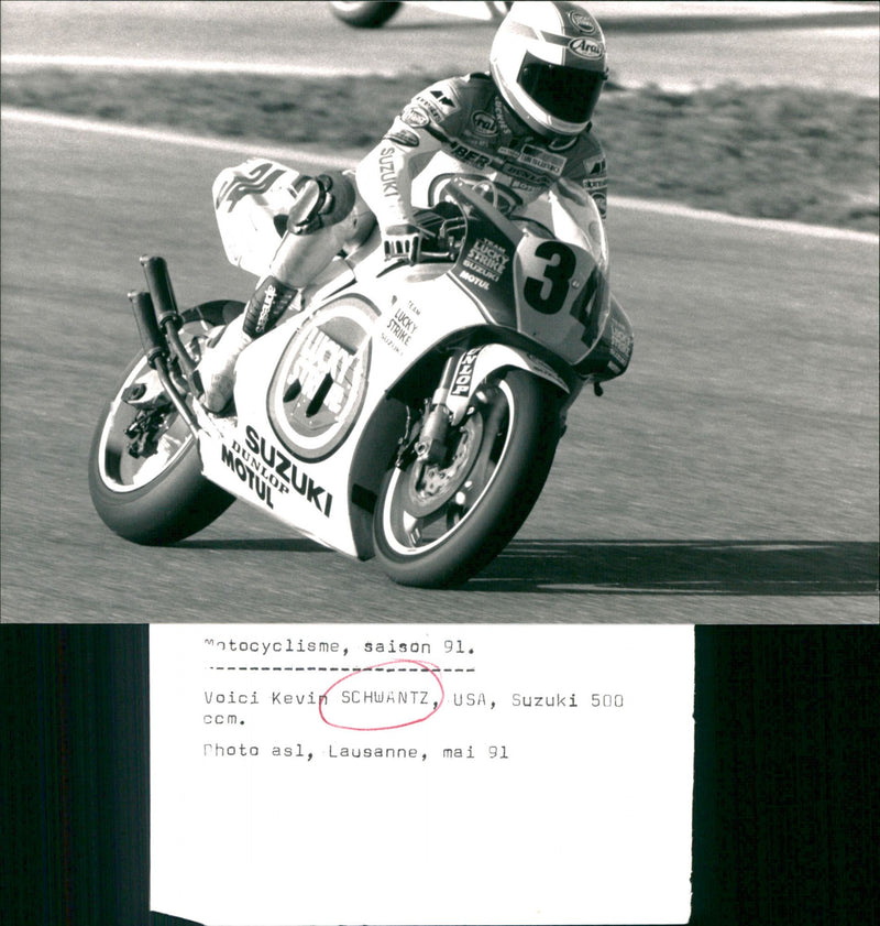 Kevin Schwantz - Vintage Photograph