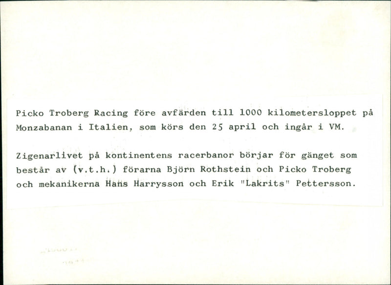 Picko Troberg - Vintage Photograph
