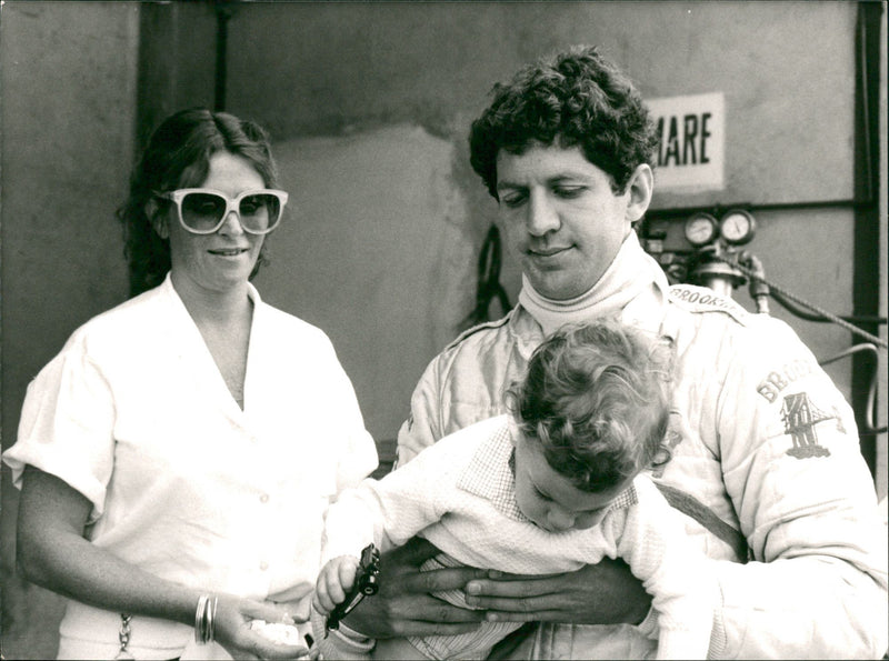 Jody Scheckter, Toby Scheckter and Pamela Scheckter. - Vintage Photograph