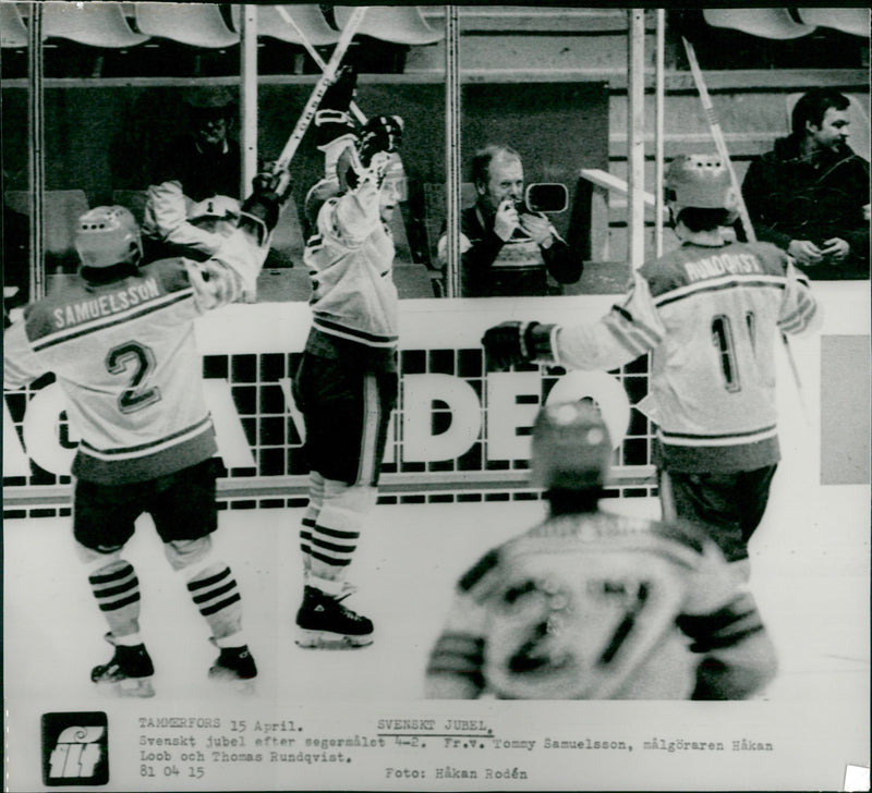 Tommy Samuelsson during the Ice Hockey League - Vintage Photograph