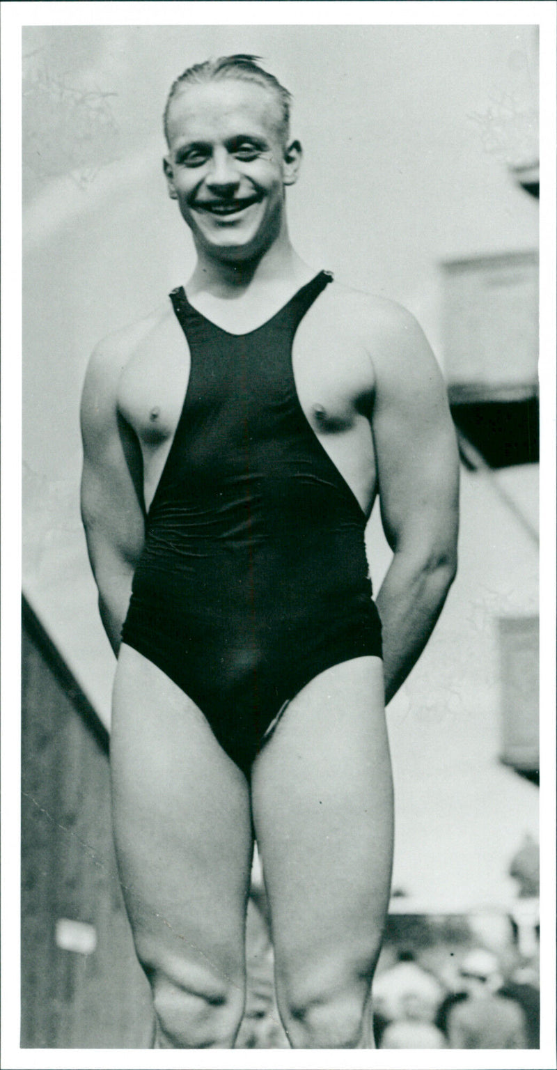 Björn Borg, swimming - Vintage Photograph