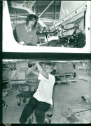 UDDEVALLA VOLVO CONSTRUCTION FEMALE CAR JOBS - Vintage Photograph