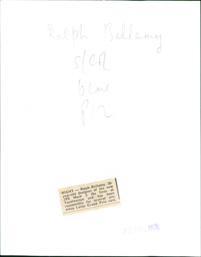 Ralph Bellamy - Vintage Photograph