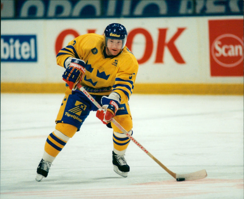 Christian Due-Boje, Ice Hockey Player. - Vintage Photograph
