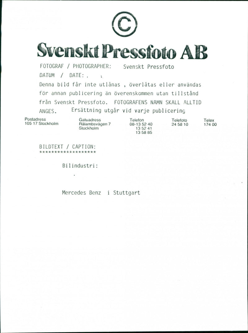 Mercedes-Benz - Vintage Photograph