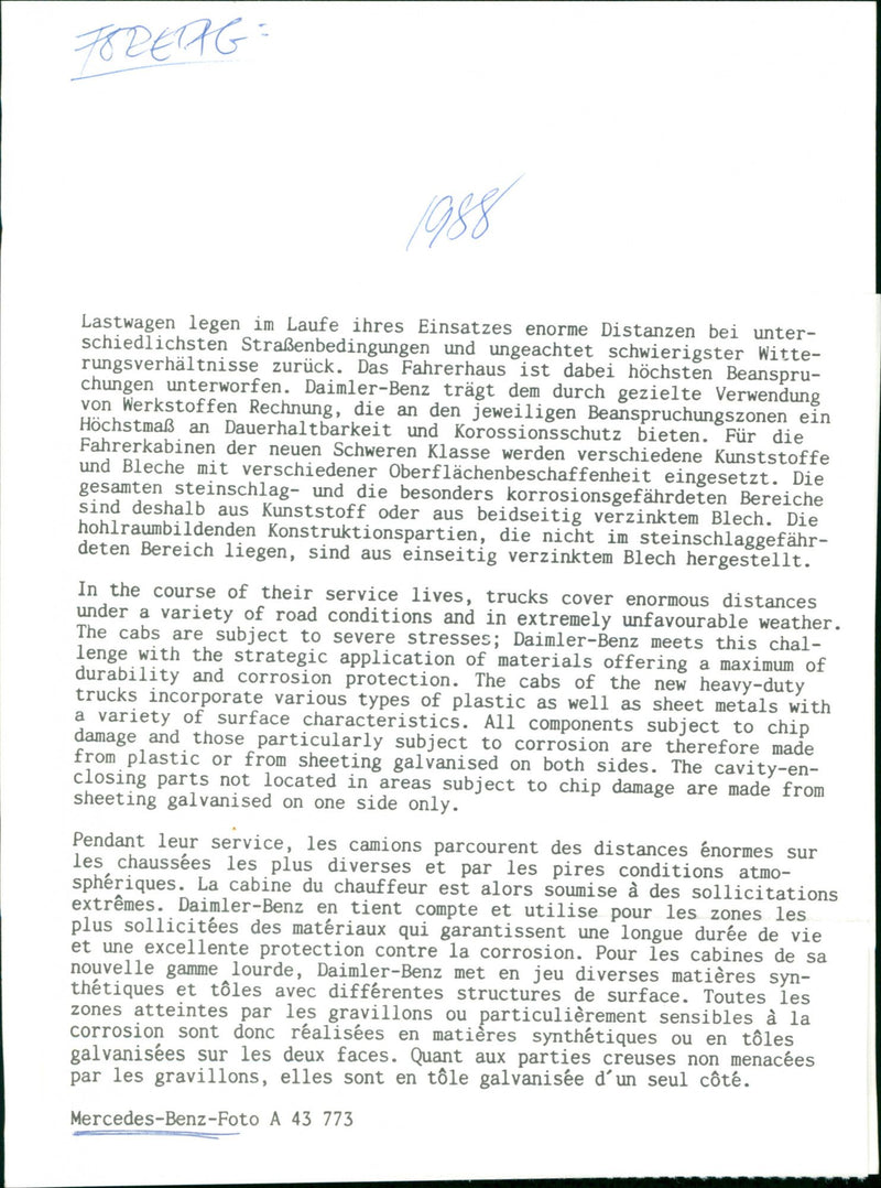 Mercedes-Benz - Vintage Photograph