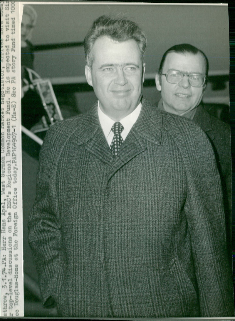 German politician Hans Apel - Vintage Photograph