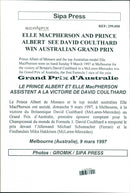 1997 MADELI MAGNE GRAN PREMIO FERRARI PRINCE PRESS SECOND - Vintage Photograph