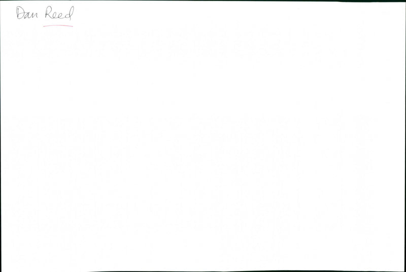 Dan Reed is a Rock Musician - Vintage Photograph