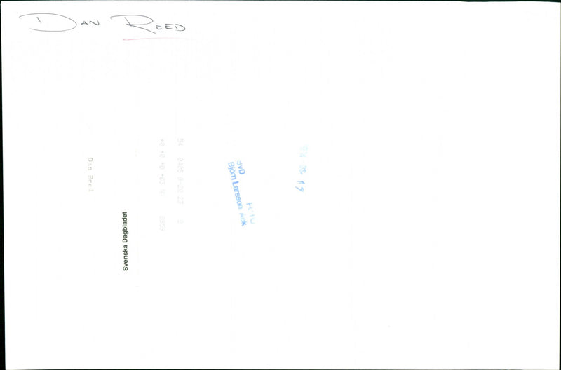 Dan Reed is a Rock Musician - Vintage Photograph