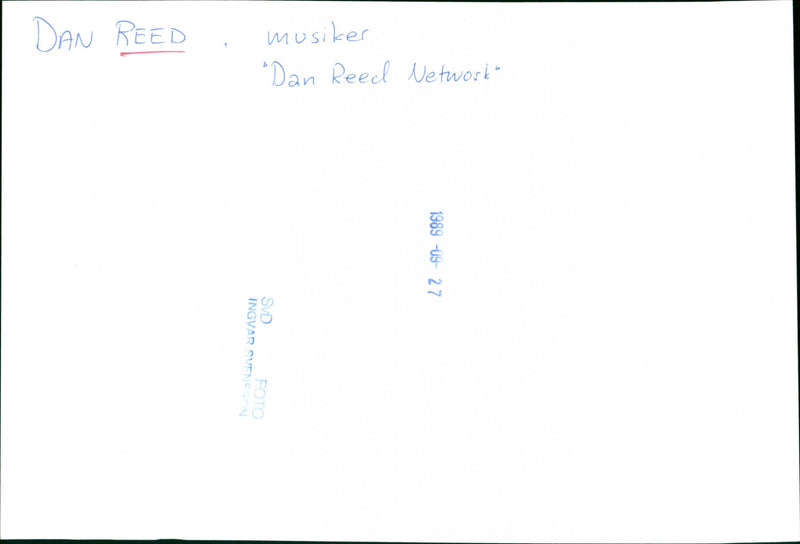 Dan Reed is a Musician - Vintage Photograph