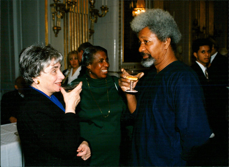 Wole Soyinka in the stock exchange - Vintage Photograph