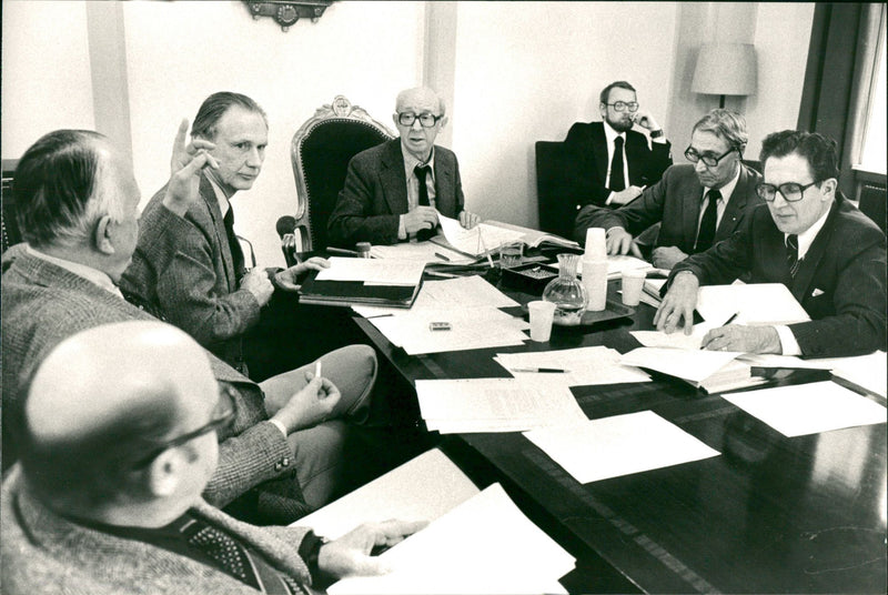 Hjalmar Mehr's last county board meeting - Vintage Photograph