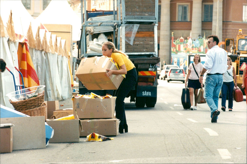1996 LANDSCAPE ARLA NMJOLK TELEPHONE SWEDEN FESTIVAL - Vintage Photograph