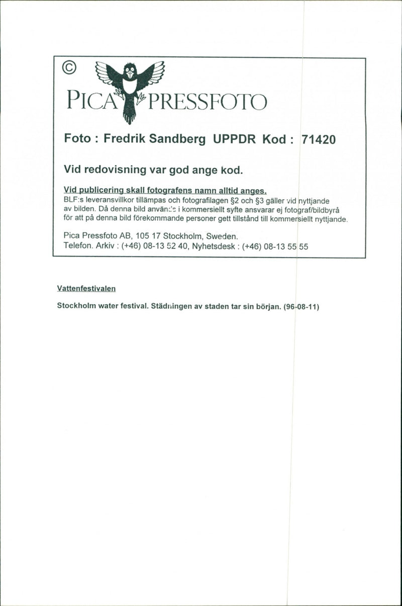 1996 LANDSCAPE ARLA NMJOLK TELEPHONE SWEDEN FESTIVAL - Vintage Photograph