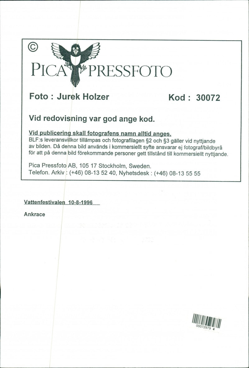 1996 LANDSCAPE ARLA NMJOLK TELEPHONE SWEDEN RESPO - Vintage Photograph