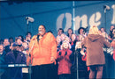 Cyndee Peters leads the Peace Concert - Vintage Photograph