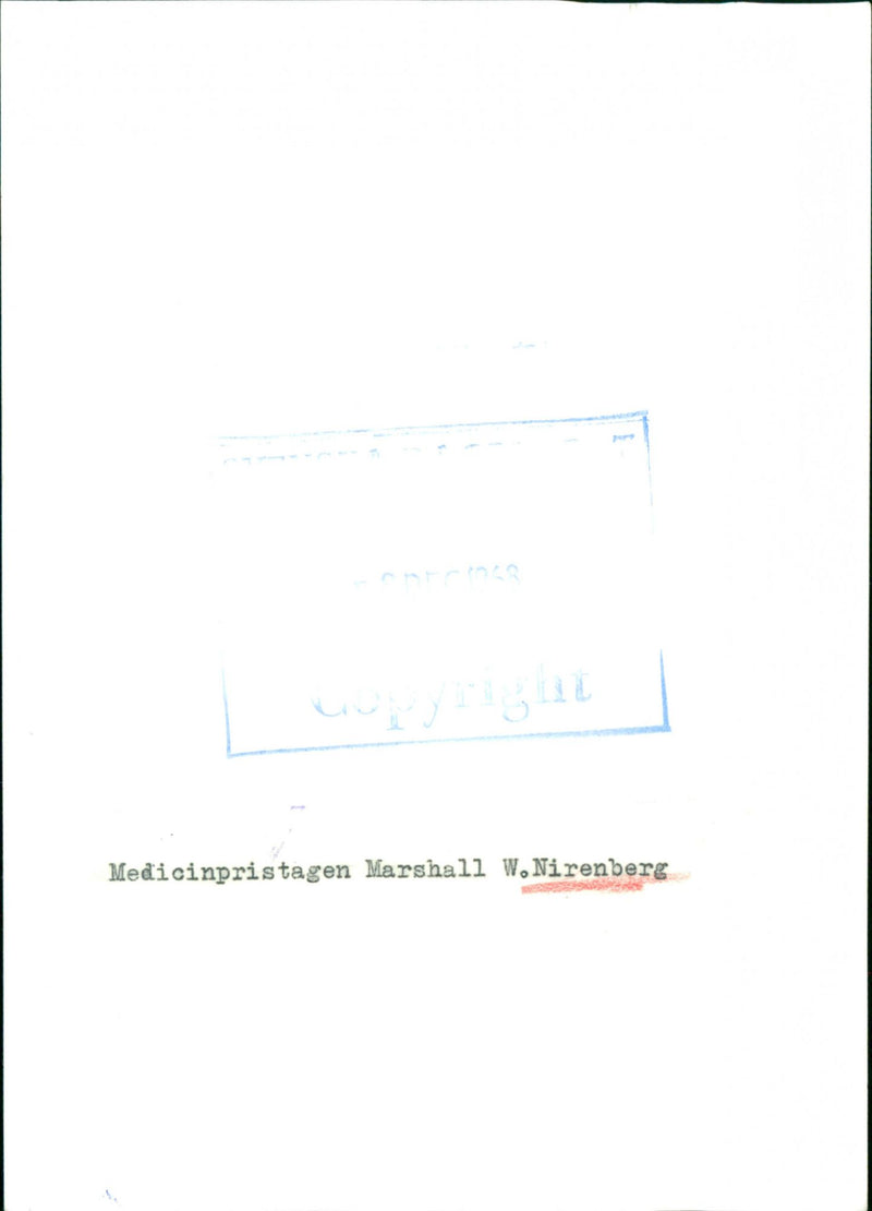 Marshall Warren Nirenberg, American biochemist. - Vintage Photograph