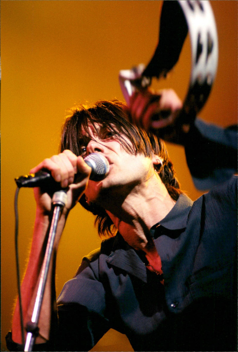 Suede, Brett Anderson on stage - Vintage Photograph