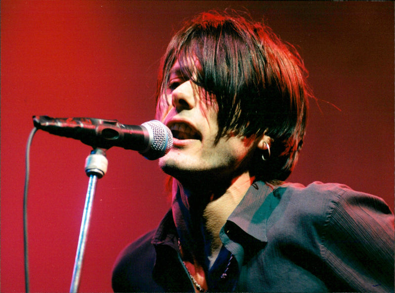 Suede, Brett Anderson on stage - Vintage Photograph