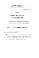 Suede consert in France - Vintage Photograph