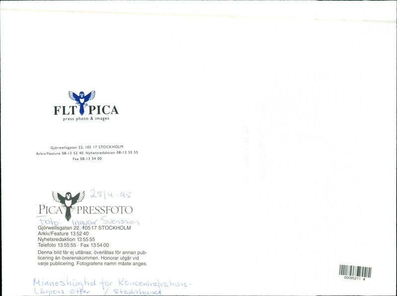 OTHER PICA DESK TOWNHOUSE NATURE LEN SWEDEN PRESS PETER - Vintage Photograph