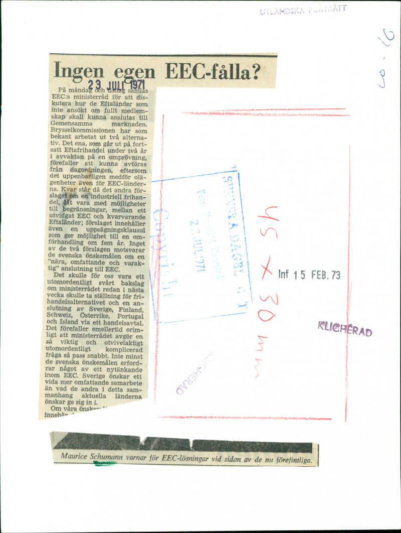 Maurice Schumann, French Politician. - Vintage Photograph