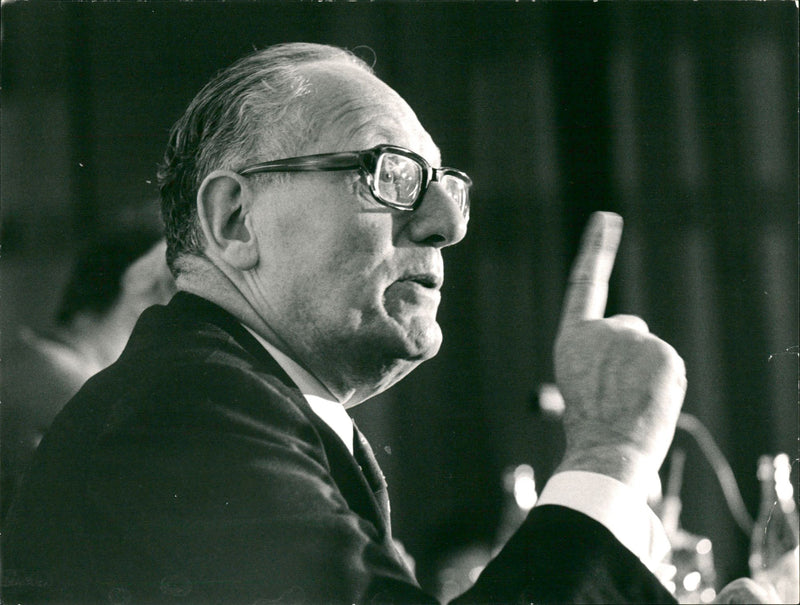 Maurice Schumann, French Politician. - Vintage Photograph