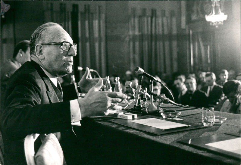 Maurice Schumann, French Politician. - Vintage Photograph