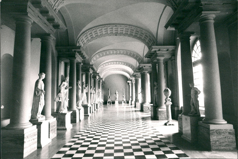 Castle, Gustav III's antique museum. - Vintage Photograph