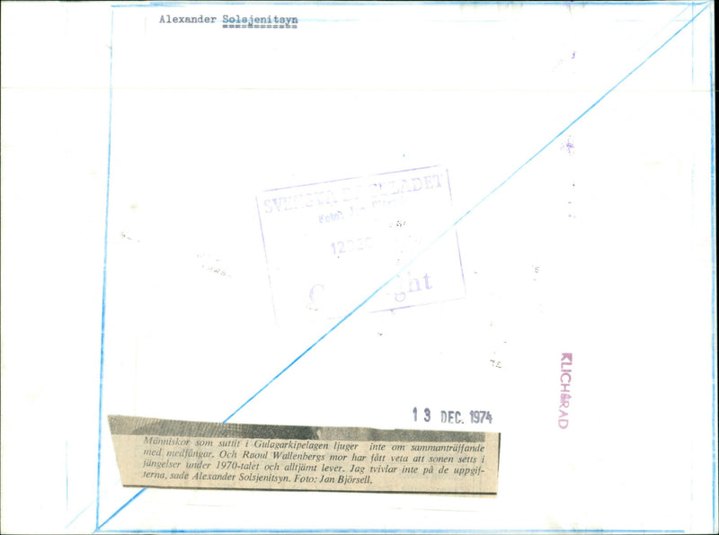 Aleksandr Solzhenitsyn - Vintage Photograph