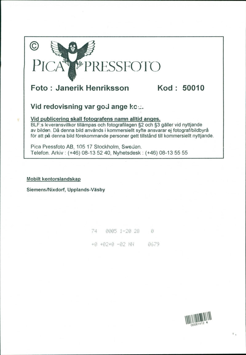 TELEPHONE SWEDEN RESPONSIBLE COW LANDSCAPE WHERE - Vintage Photograph