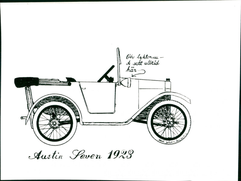 Cars: Austin Seven 1923. - Vintage Photograph
