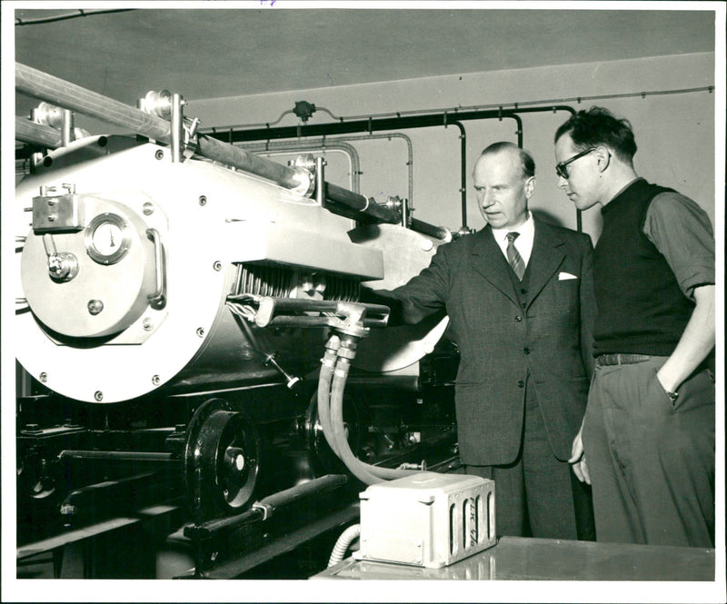 Professor Hilding Slatis and His Assistant - Vintage Photograph