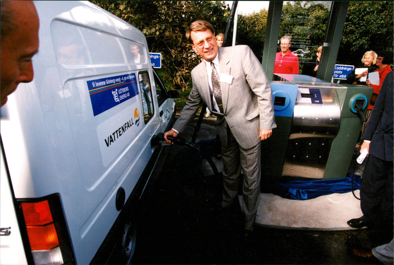 Electric Car - Vintage Photograph