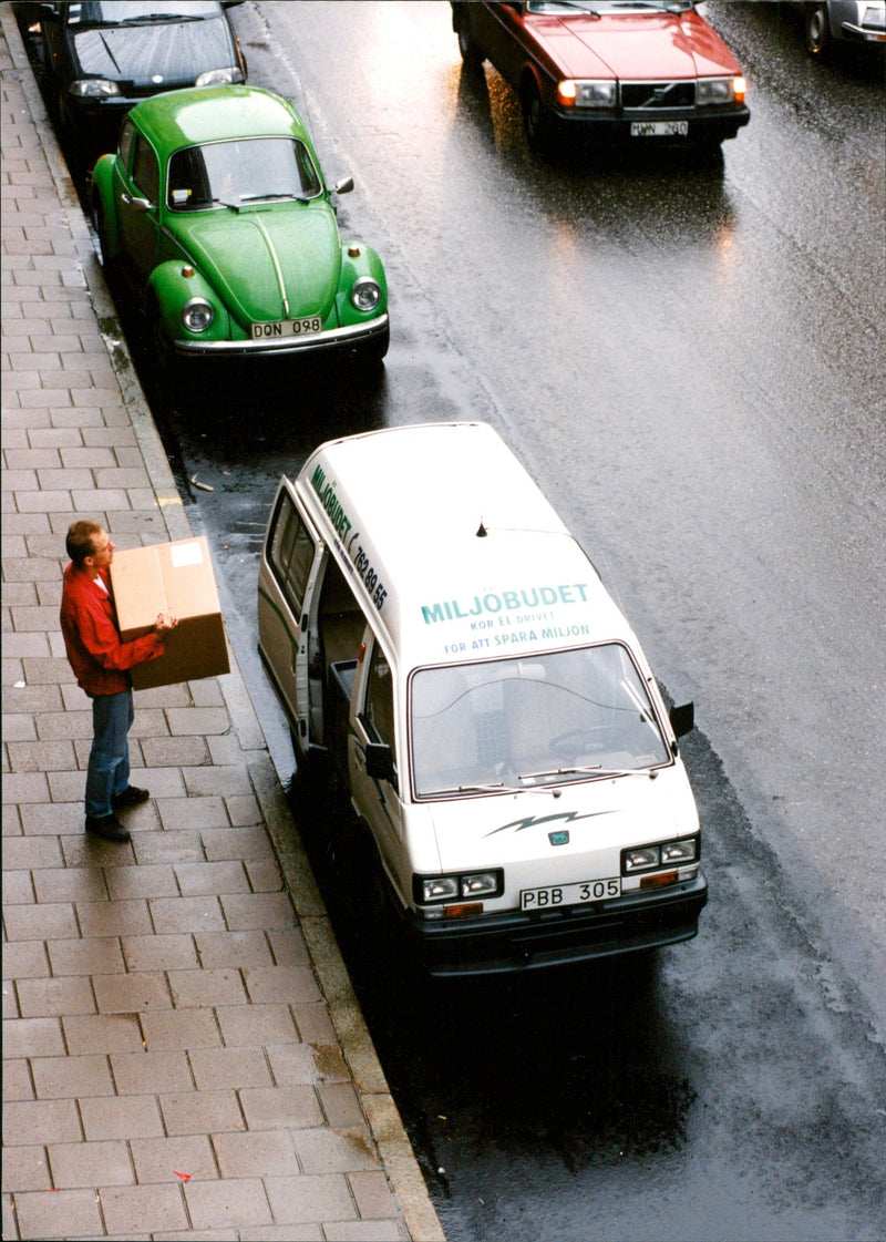Electric Car - Vintage Photograph