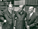 Aleksandr Solzhenitsyn, Harry Martinson and Eyvind Johnson. - Vintage Photograph