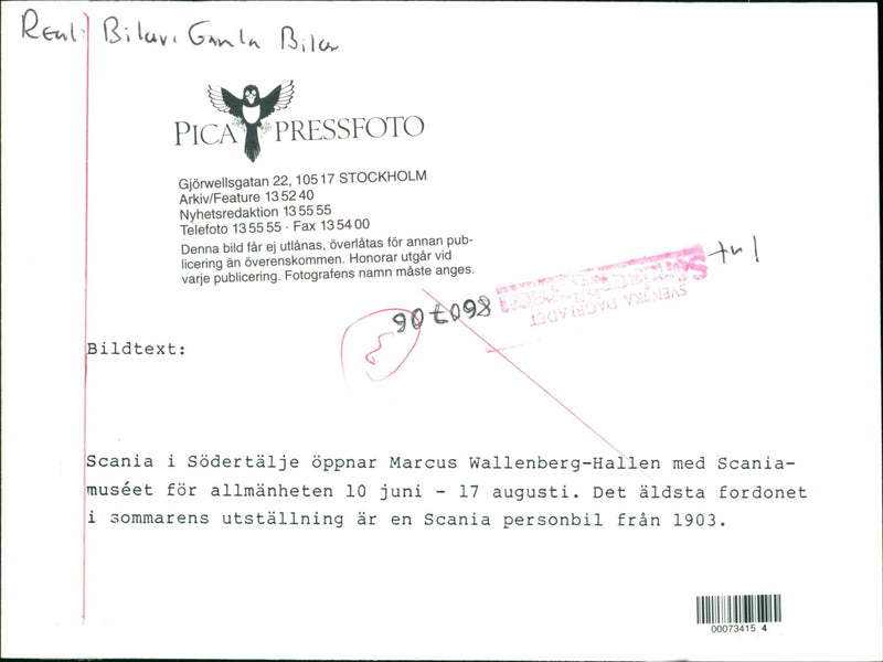 Cars : Old Cars, Scania Passenger Car - Vintage Photograph