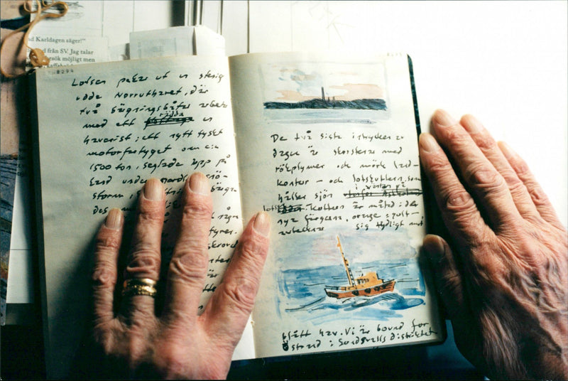 Roland Svensson, swedish artist. - Vintage Photograph