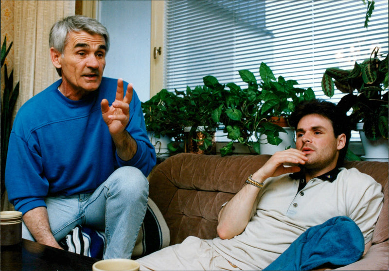 Anders Limpar with his father - Vintage Photograph