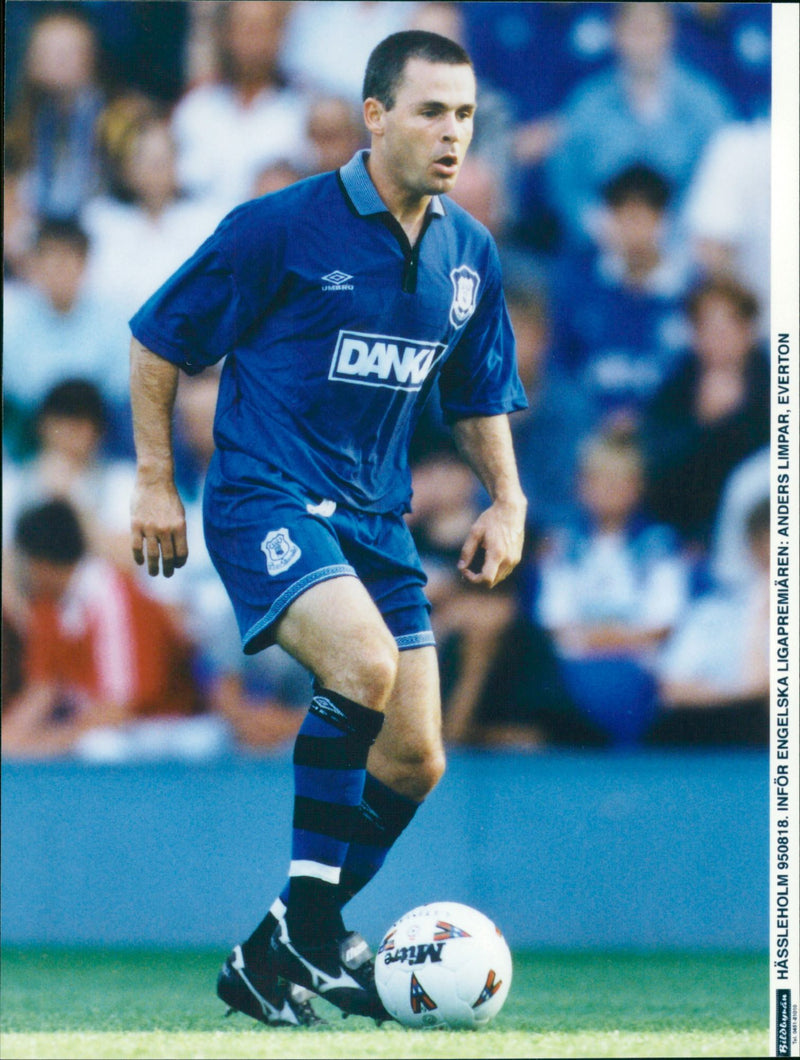 Anders Limpar Everton, ahead of the English Premier League, - Vintage Photograph