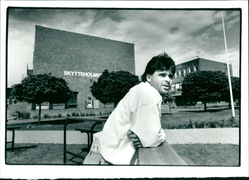 Anders Limpa, Football Player. - Vintage Photograph