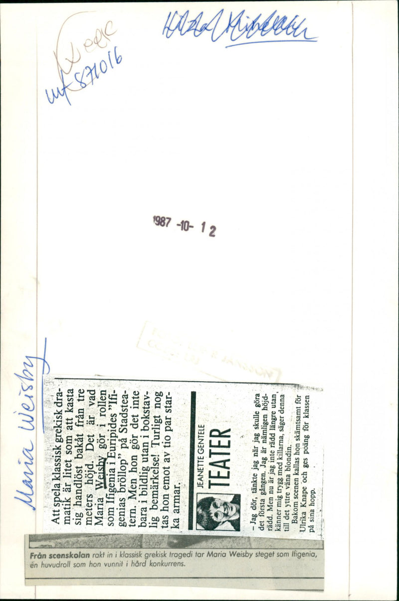 Maria Weisby - Vintage Photograph