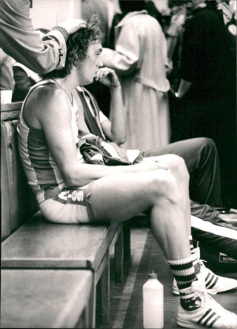 Lars Christian Grundberg, basketball player. - Vintage Photograph