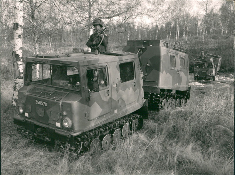 Defense Army, Tracked vehicles - Vintage Photograph