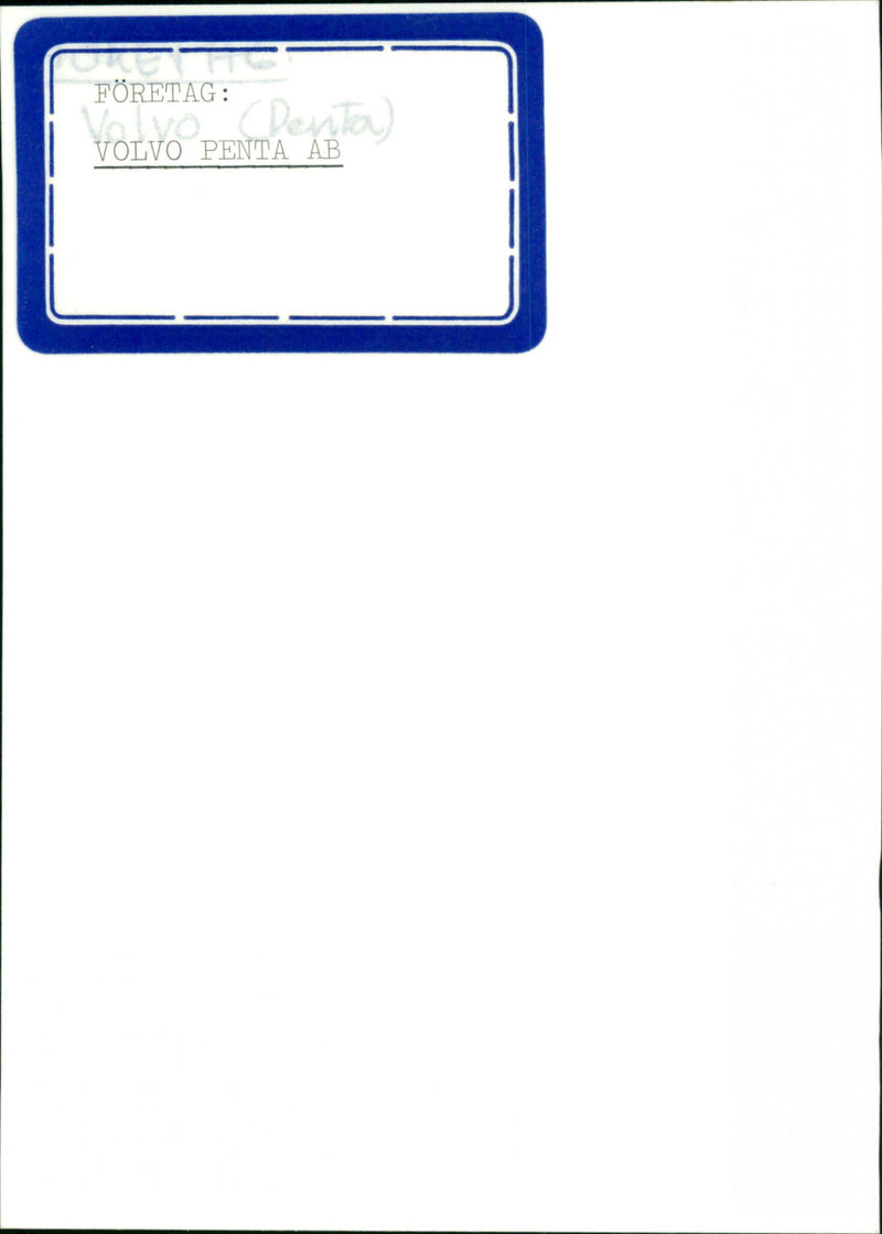 Volvo Penta AB - Vintage Photograph